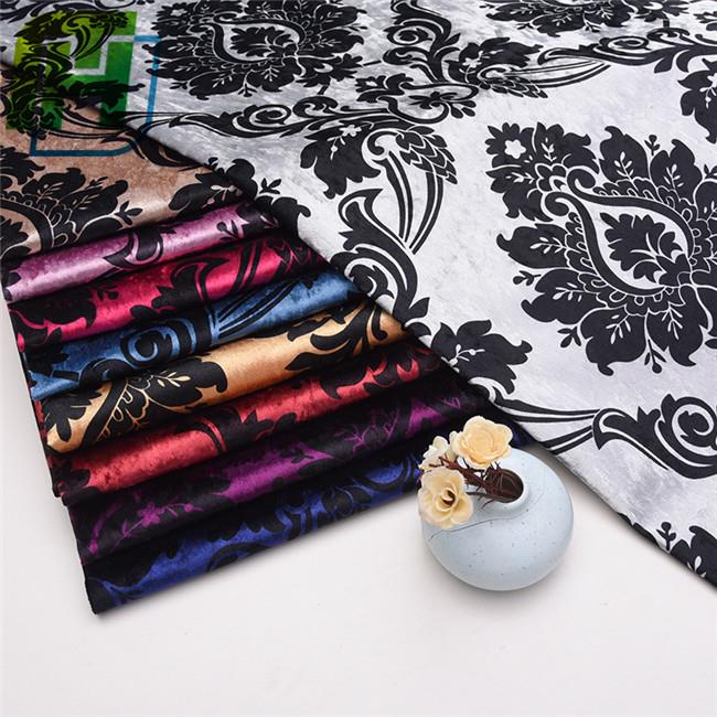Damask design digital printing velvet Damask design digital printing velvet