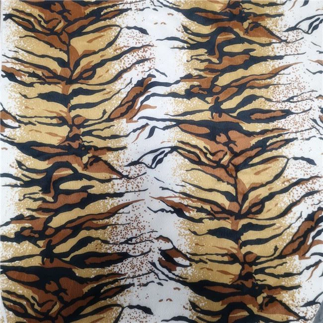 animal print polyester velboa fabric 
