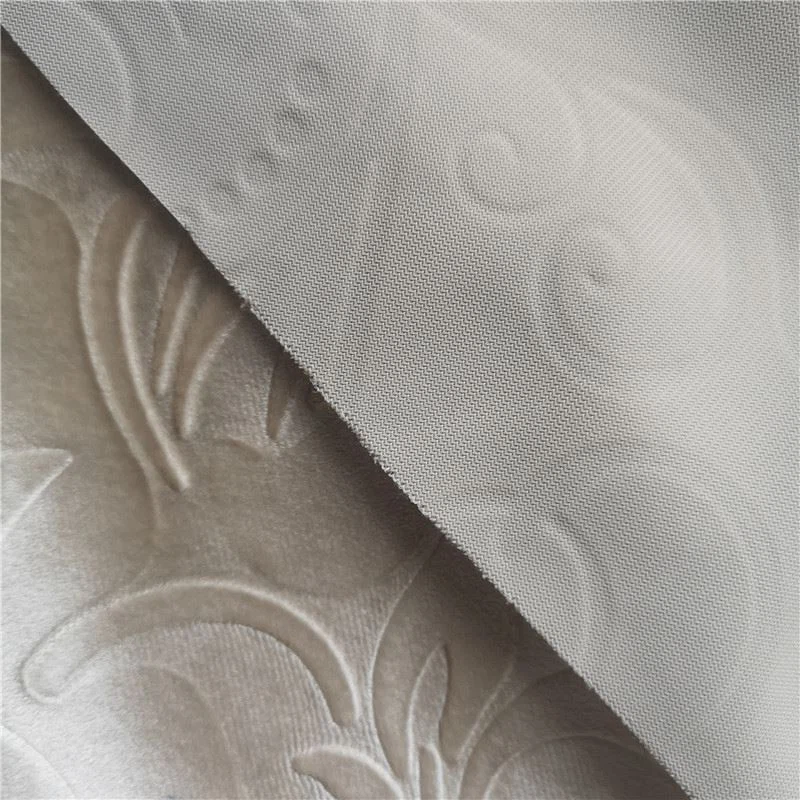 back side of embossed velvet 