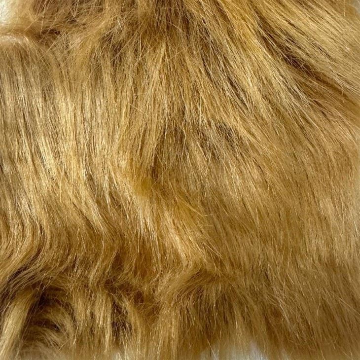 Solid Shaggy Long Hair Pile Faux Fur Fabric